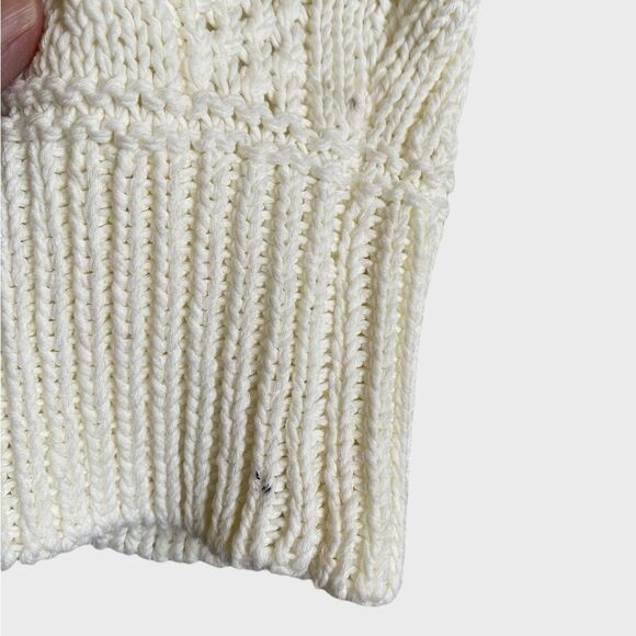 NWT Madewell Open Cable-Stitch Cardigan Sweater Women's Size M Bright Ivory - Picture 15 of 16